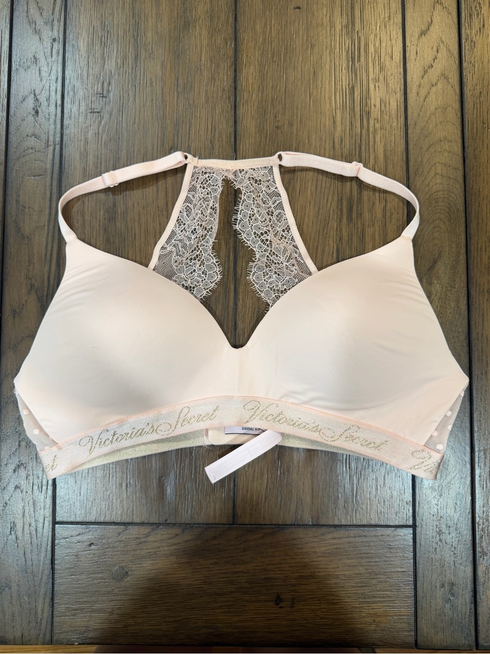 Jade Pale Pink Lace-Back Wireless Bra